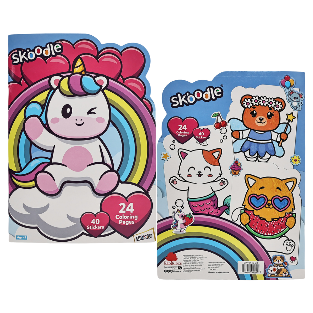 Skoodle Coloring Book With Stickers - Unicorn