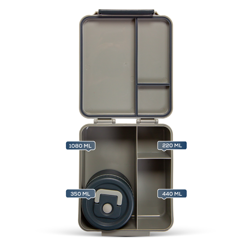 هايدروبرو - صندوق غداء بينتو مع شنطة غداء - وعاء طعام ستانلس ستيل - مغامرة - أخضر ميرمية