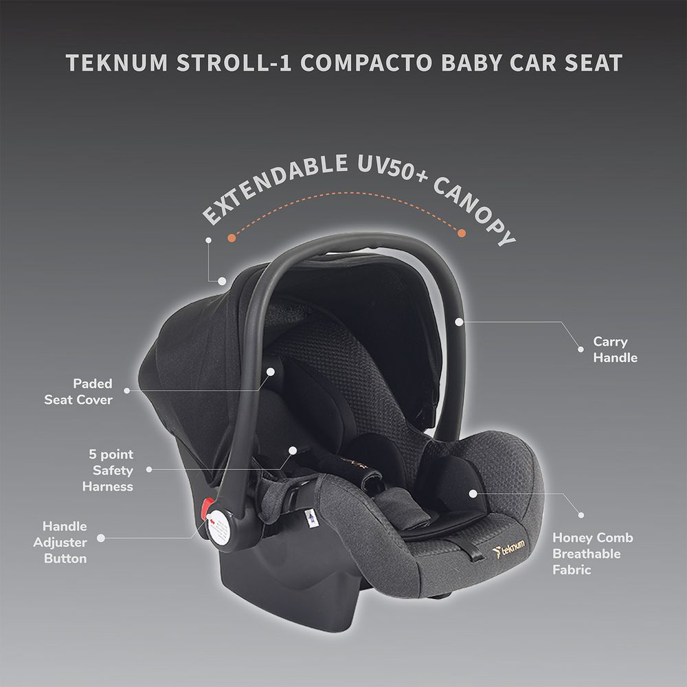 Teknum - Stroll-1 Travel System With Reversible Stroller And Baby Car Seat - Olive