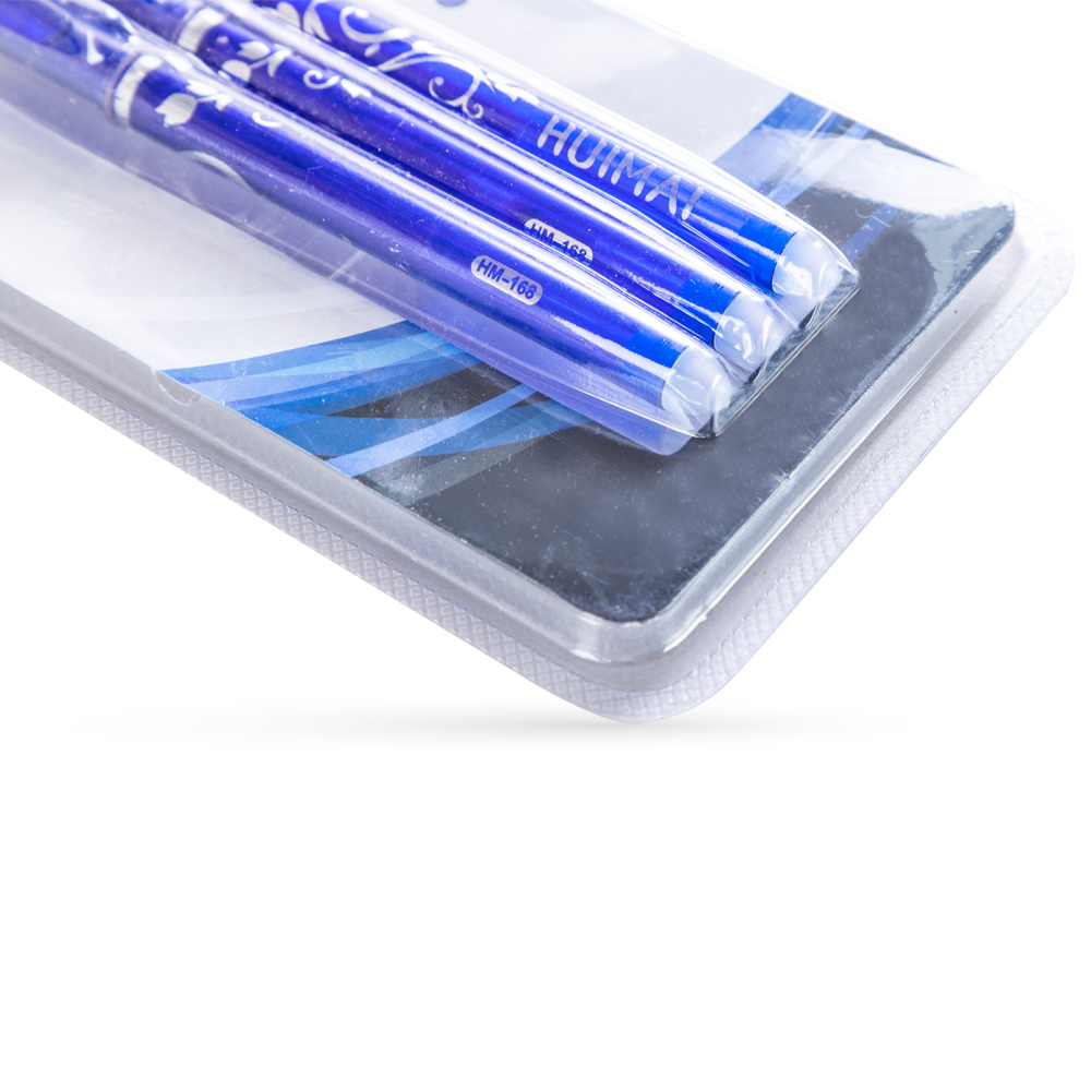 Eazy Kids - Smooth-Flow Quick-Drying Erasable Gel Pens Pack Of 3 - Blue