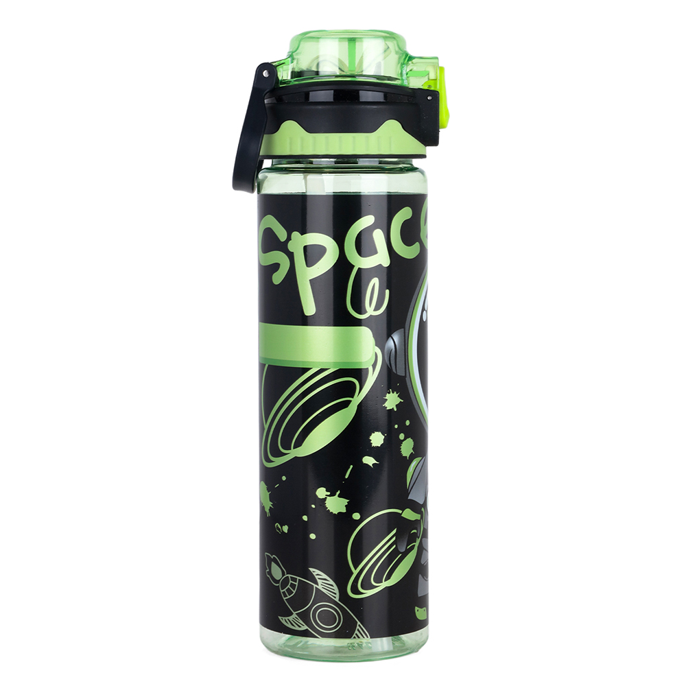 Nova Kids - Water Bottle 700ml with Straw - Black