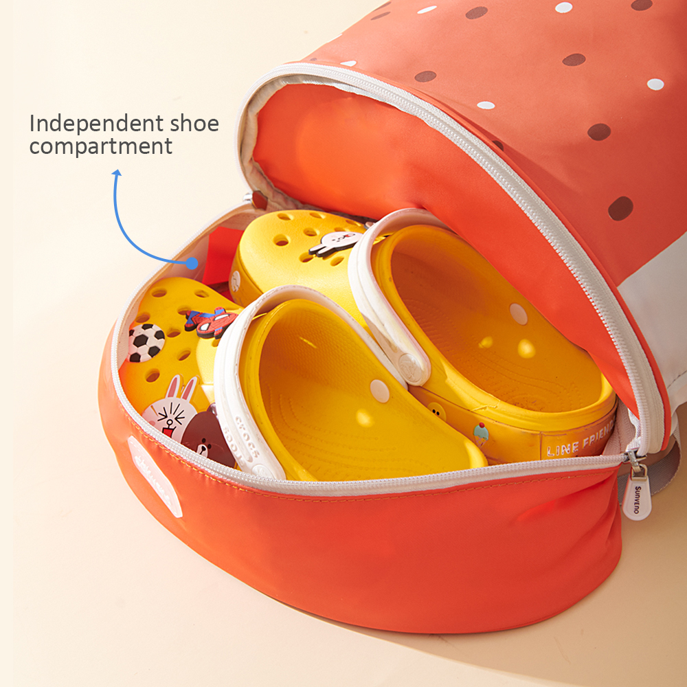 صن فينو - شنطة مدرسية ثلاثية الأبعاد - برتقالية - 16 إنش/41 سم