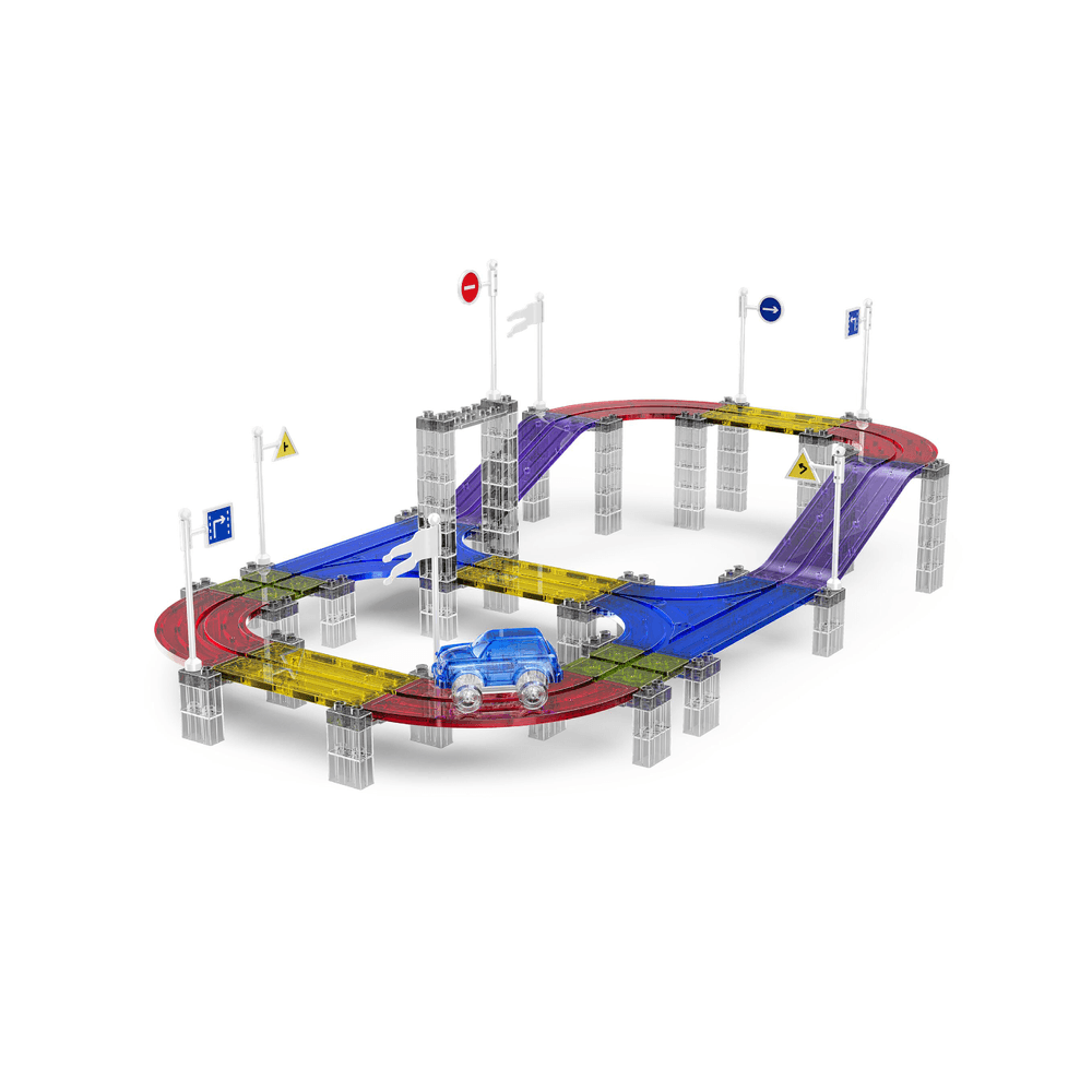 Magnetic Fields - Magnetic Building Tracks With Electric Car - 137 Pcs