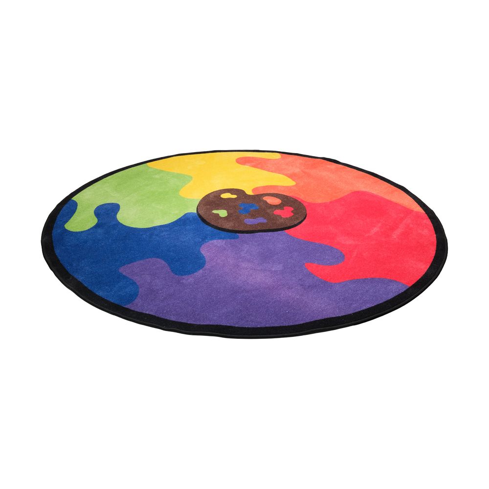 اديو فن - سجادة دائرية متعددة الألوان - 200 سم