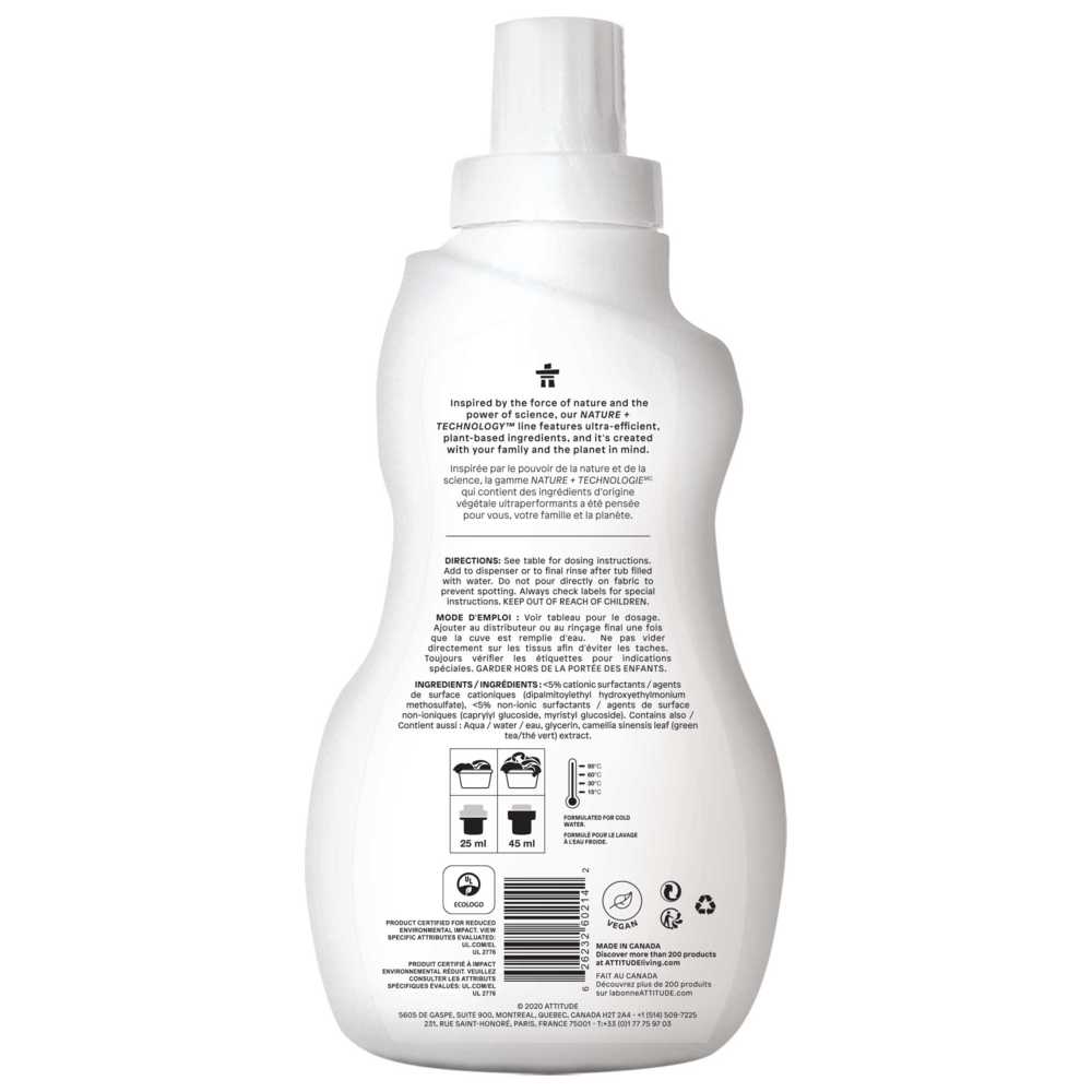 Attitude - Fabric Softener - 35 Loads- Unscented - 1 L