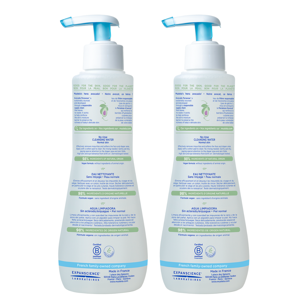 Mustela - No Rinse Cleansing Water 300ml - Pack Of 2
