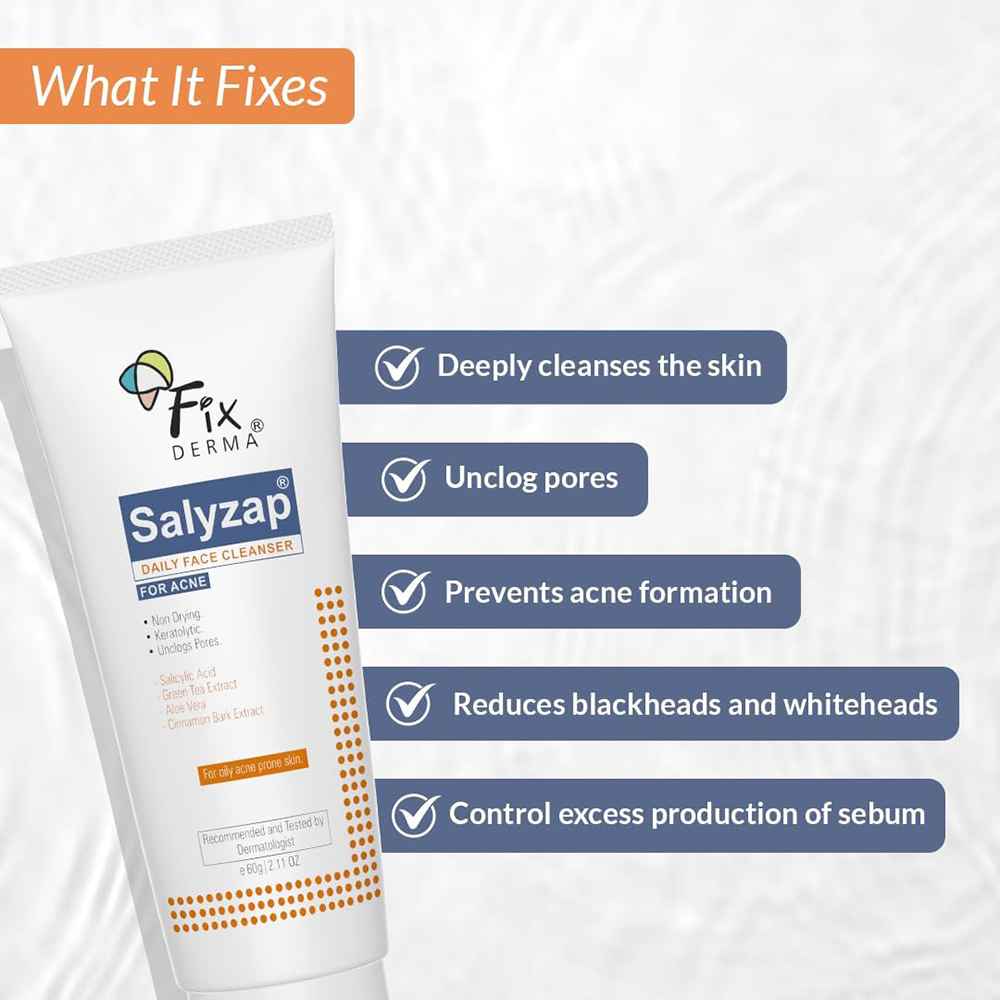 Fixderma - 2% Salicylic Acid Face Cleanser - 60g