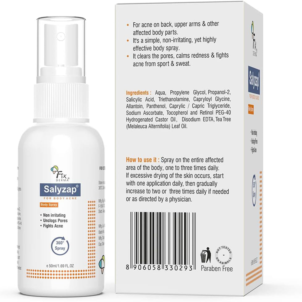 Fixderma - Salyzap Body Acne Spray - 50ml
