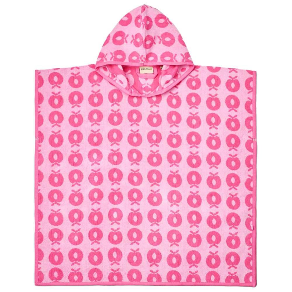 Smafolk - Apple Print Poncho Towel - Pink