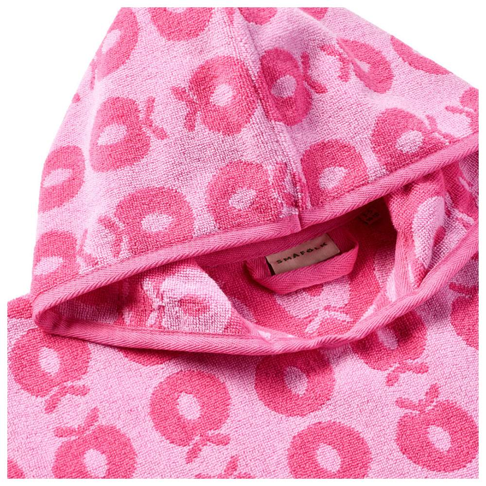 Smafolk - Apple Print Poncho Towel - Pink