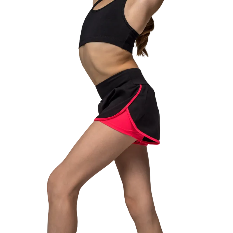 Onesports - Girl's Double Layer Fortune Shorts - Black