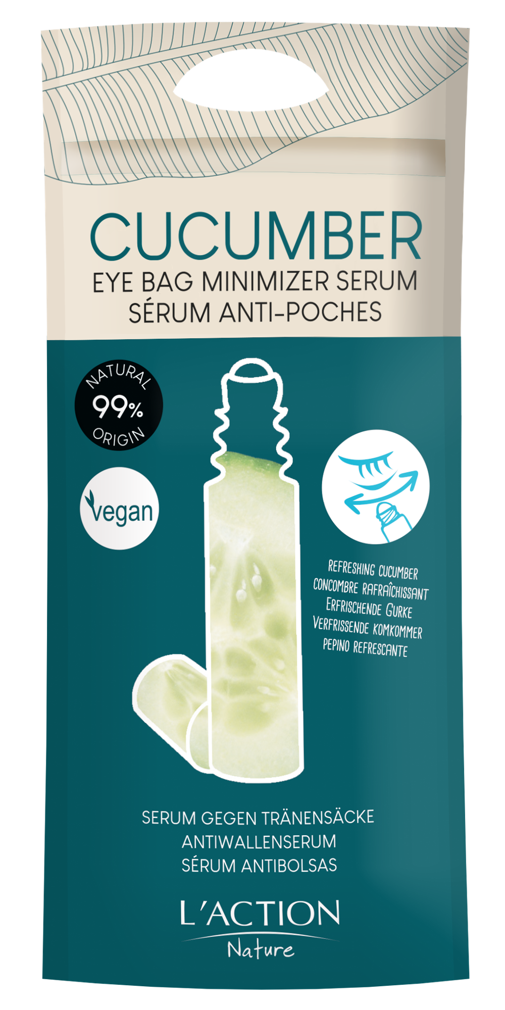 L'Action - Eye Bag Minimizer Serum - Cucumber - 10 ml