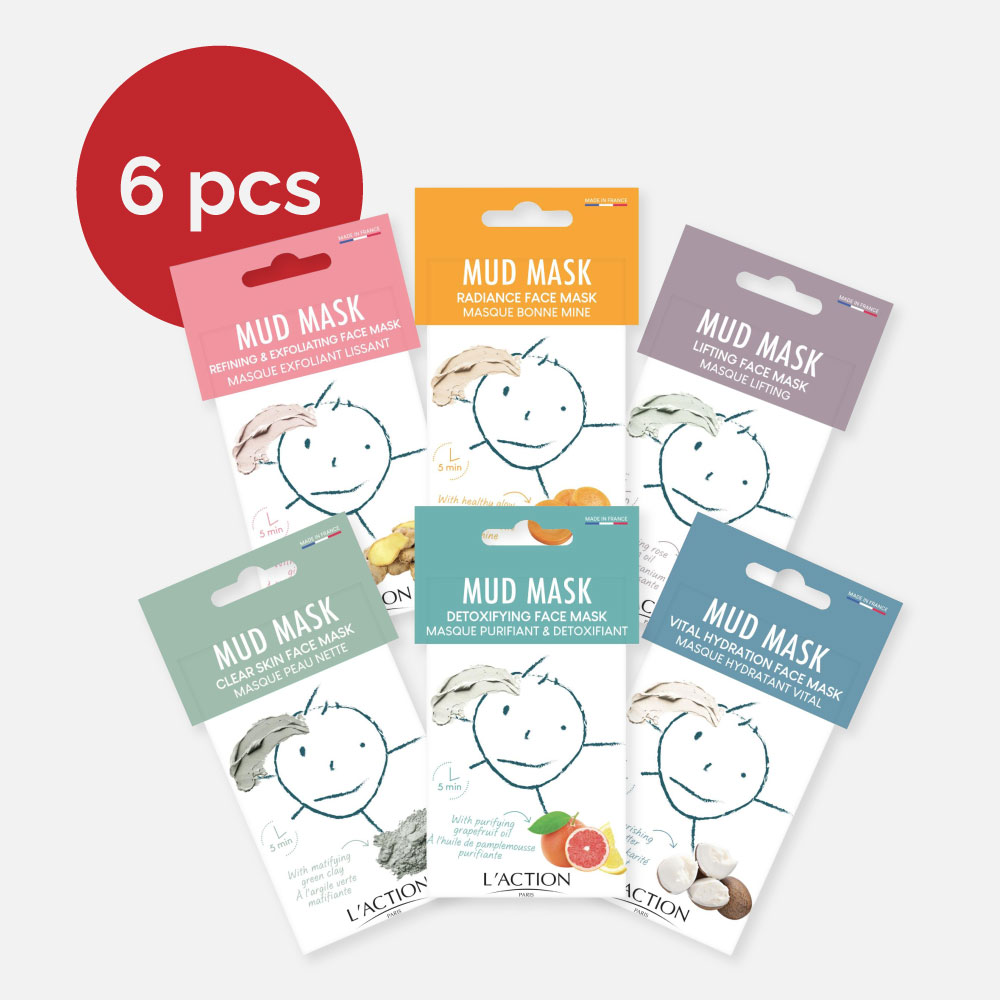 L'Action - Mud Masks - Pack of 6 - 15 gm