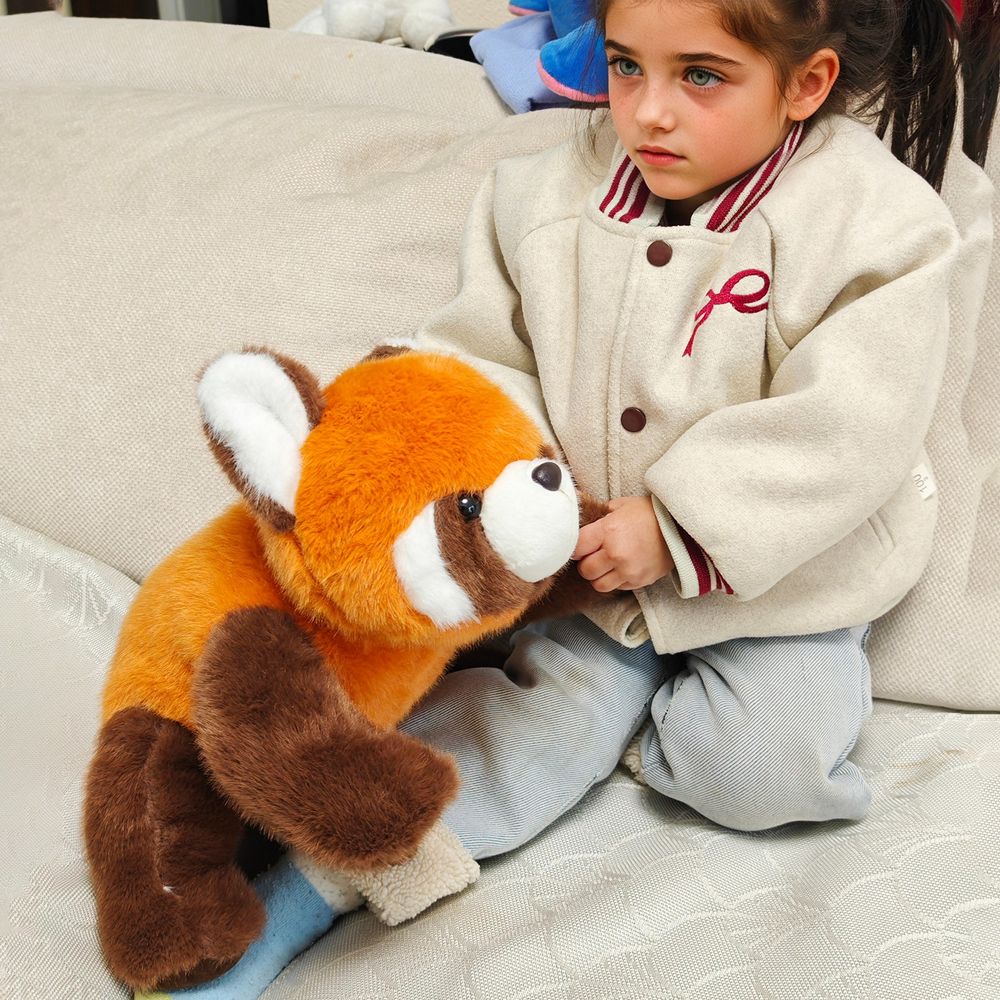 Toto Toys - Plush Soft Toy-Lying Bear 45 Cm - Brown