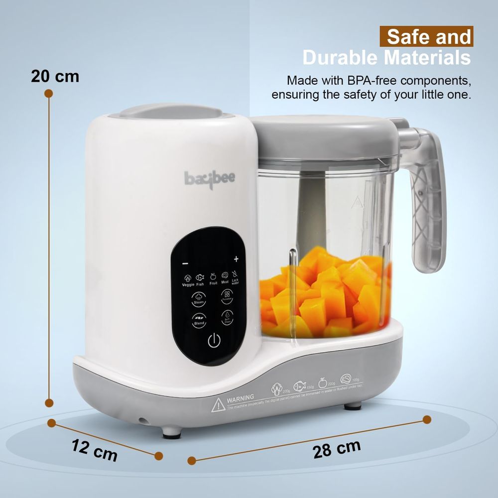 Baybee Blenzy 5-in-1 Electric Baby Food Processor - White