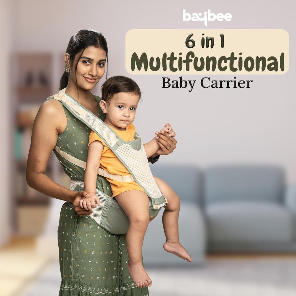 بايبي - حامل أطفال متعدد الوظائف 6 في 1 مع مقعد للورك - أخضر