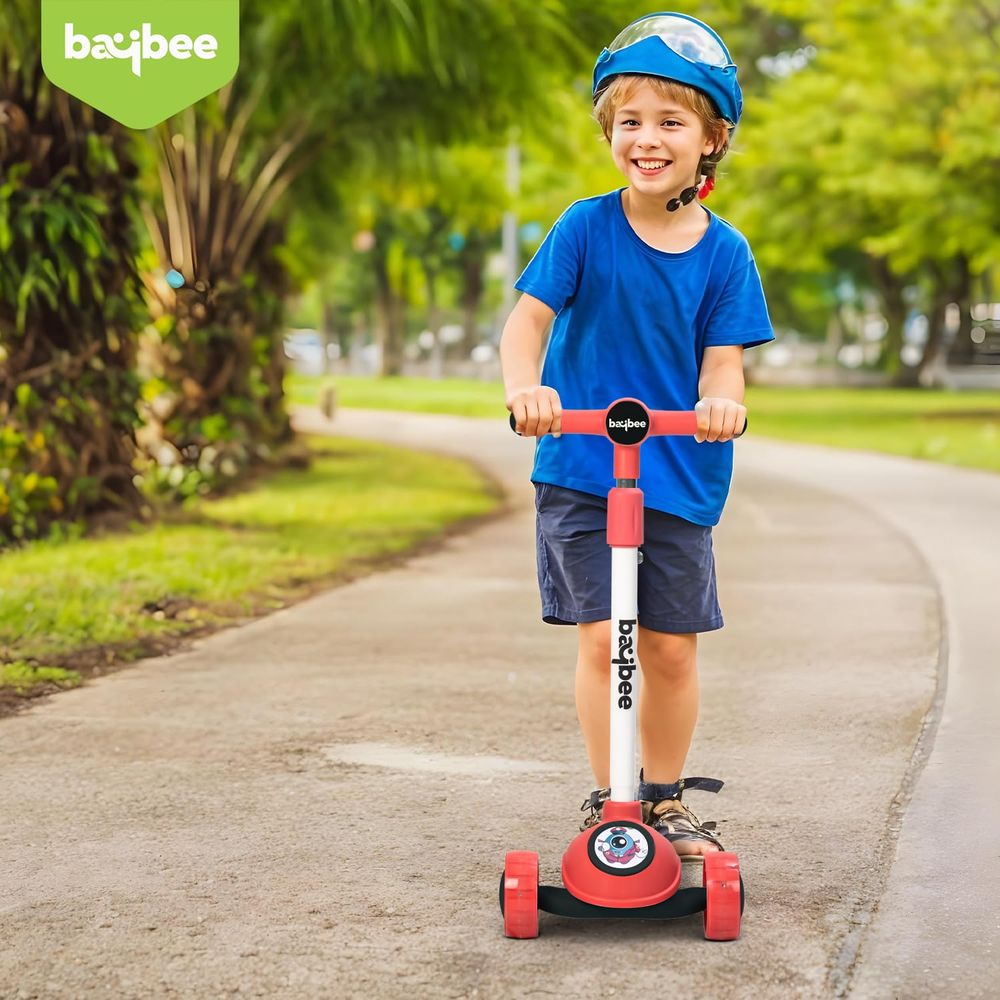 Baybee - Rolo Kids Scooter - Dark Pink