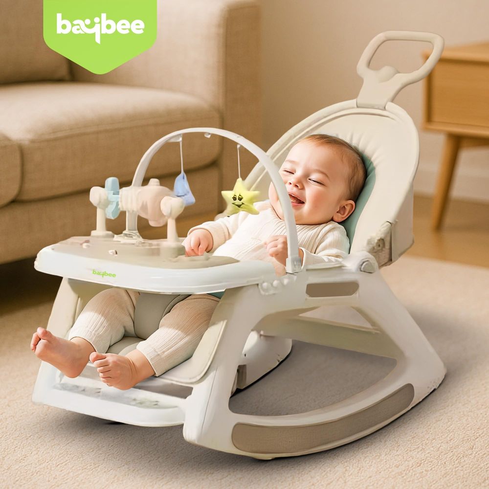 Baybee - 5-In-1 Baby Rocking Chair - Beige