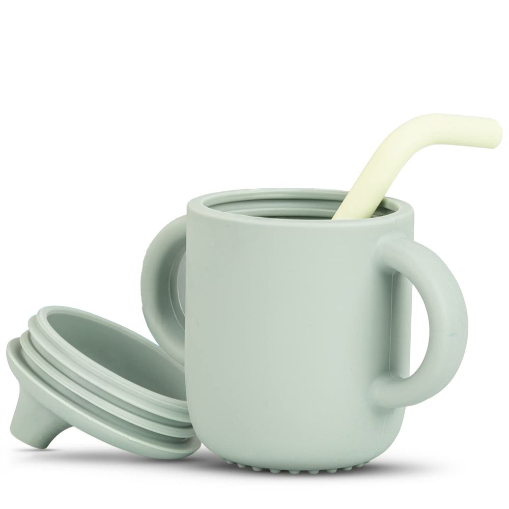 Baybee - Silicone Sipper Cup With Soft Straw - 120 ml