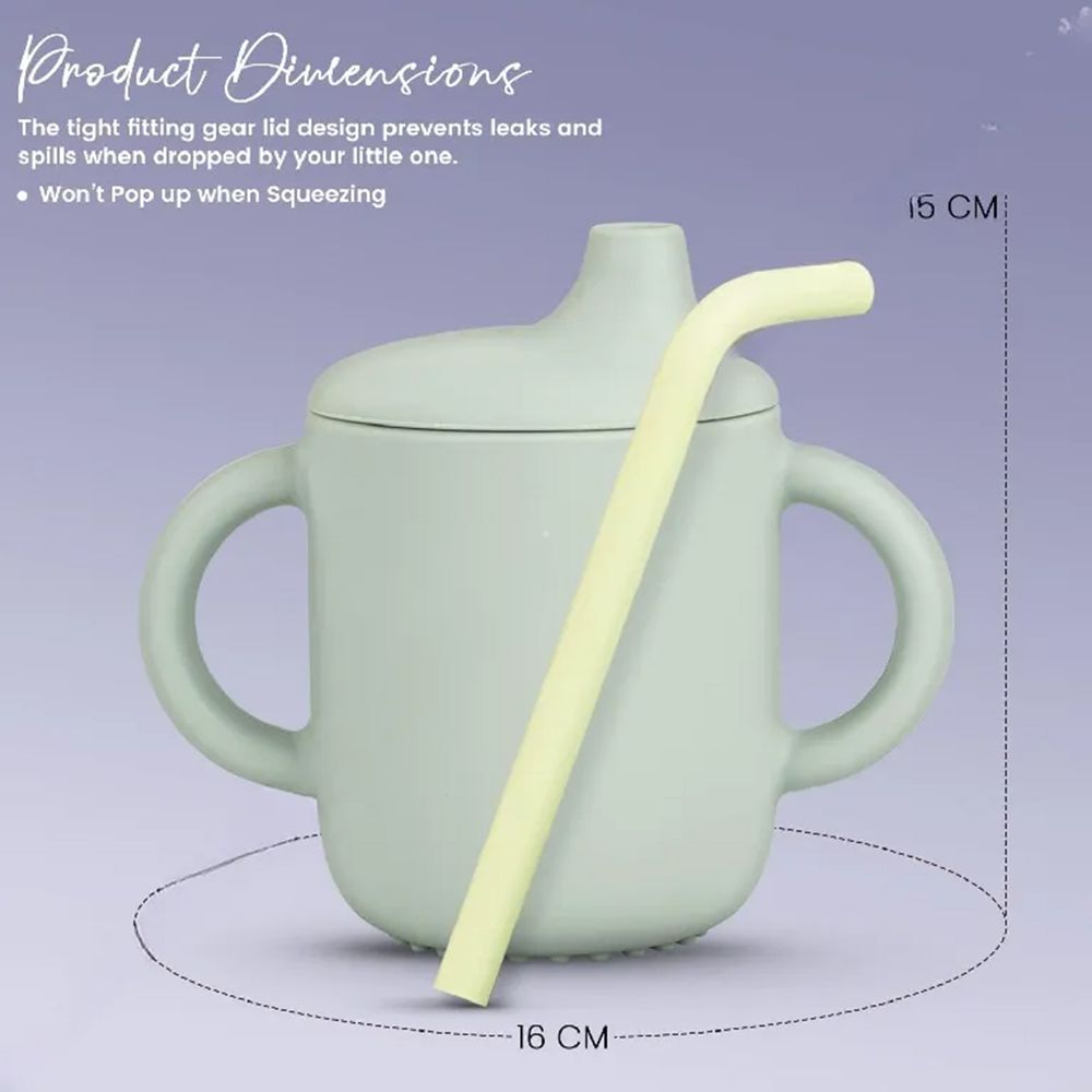 Baybee - Silicone Sipper Cup With Soft Straw - 120 ml