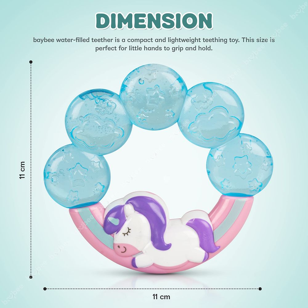 Baybee - Unicorn Natural Water Filled Silicone Teether
