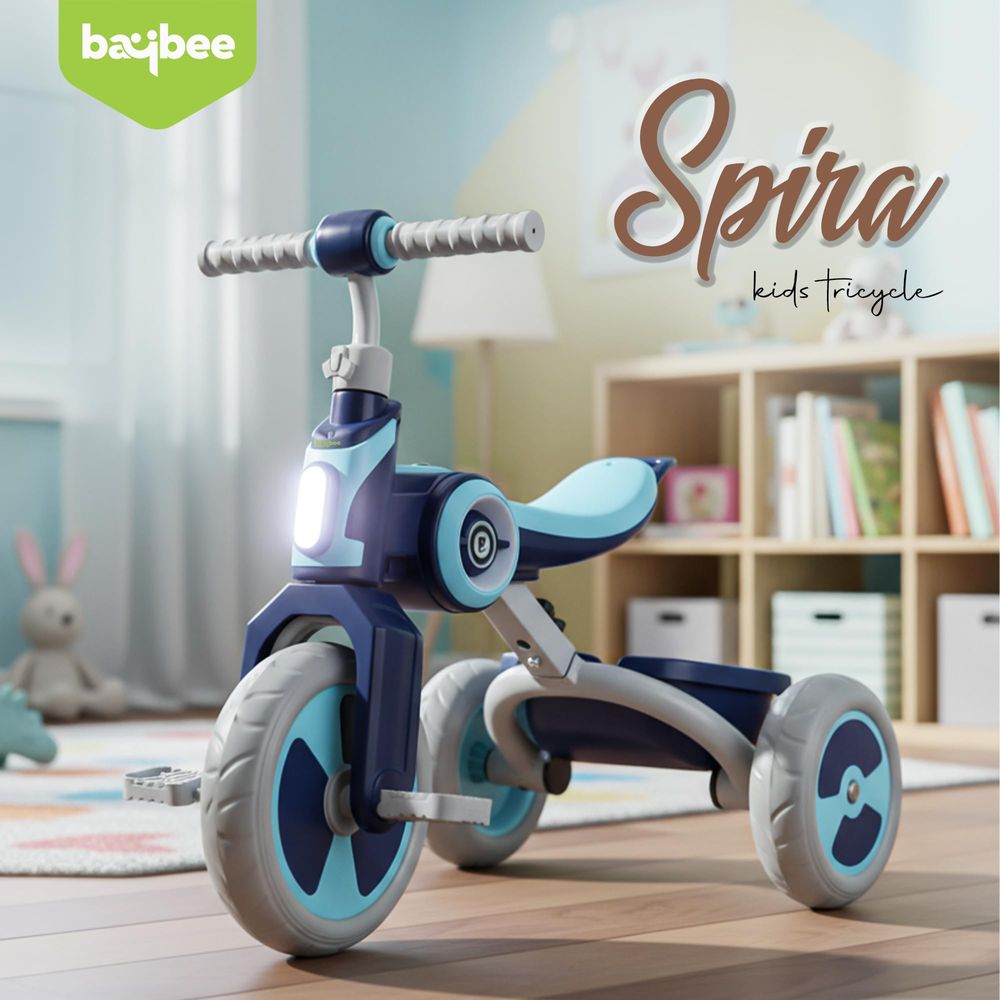 بايبي - دراجة ثلاثية العجلات للأطفال سبيرا مع إضاءة LED وموسيقى