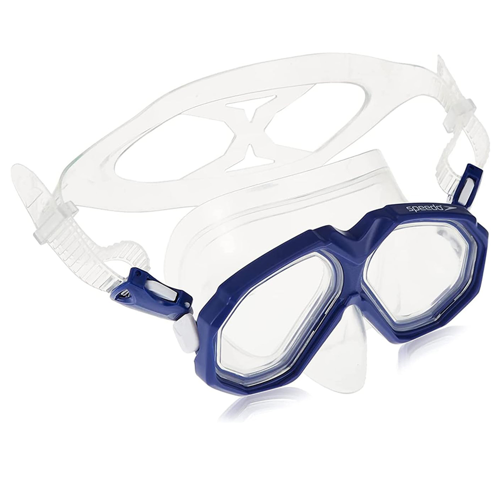 Speedo - Leisure Adult Dual Lenses & Snorkel Kit - Blue/White