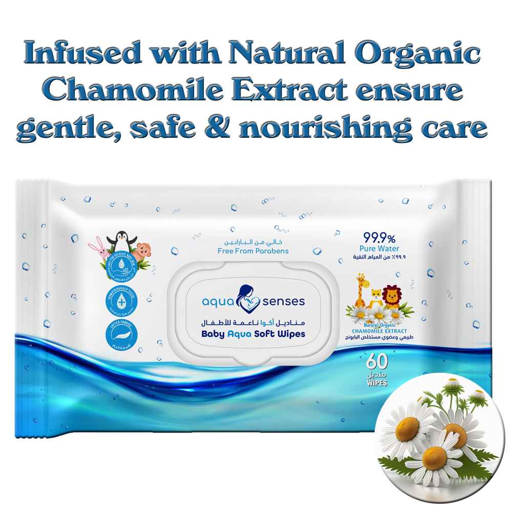 Aqua Senses - Aqua Soft Baby Wipes - Pack of 60