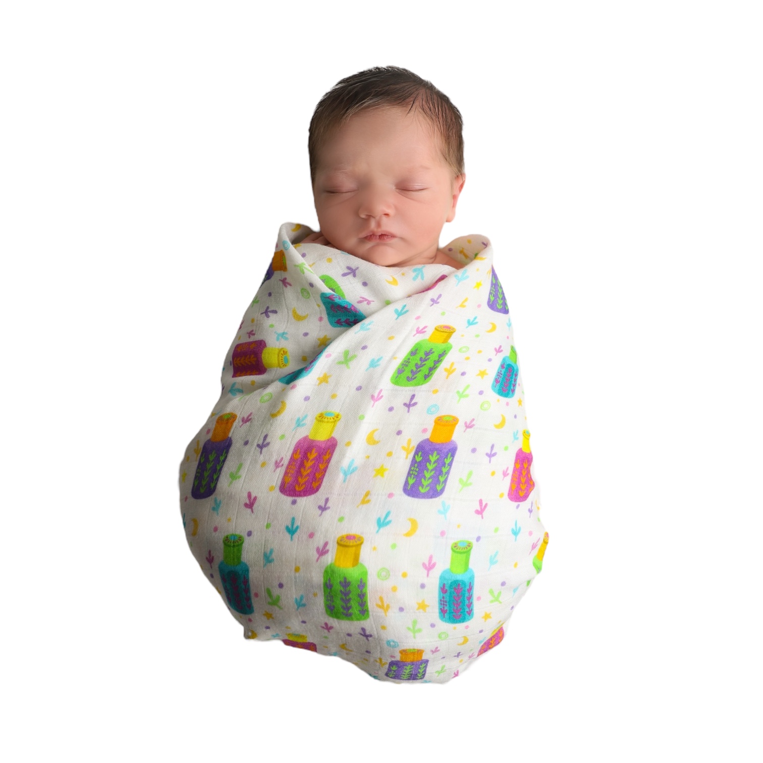 Baladi Dihn Al Oud Printed Baby Swaddle - Multicolor