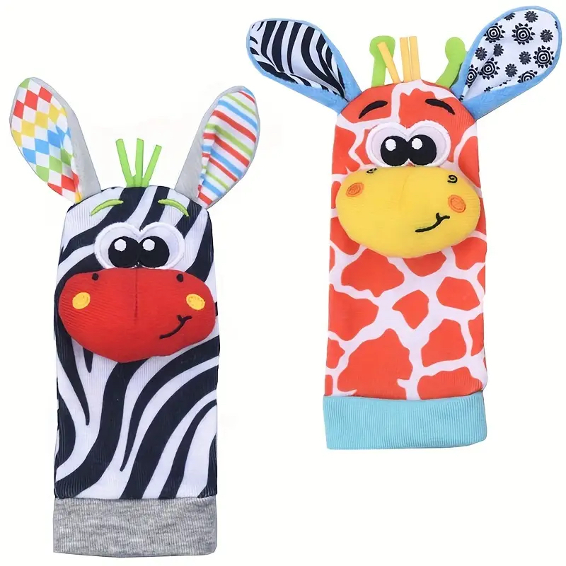 Factory Price - Wrist Rattle And Foot Finder Socks - Animal Design L