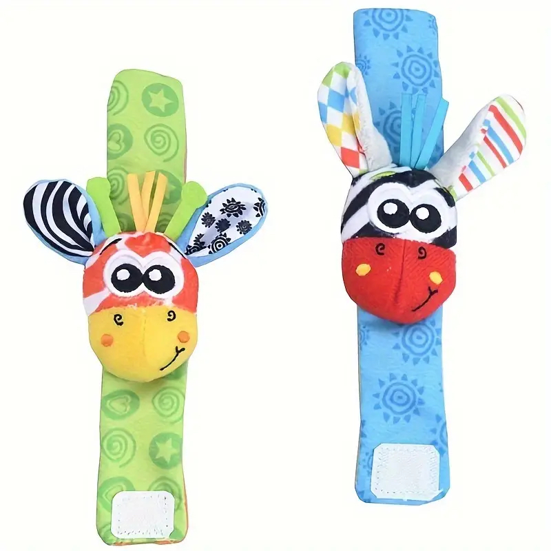 Factory Price - Wrist Rattle And Foot Finder Socks - Animal Design L