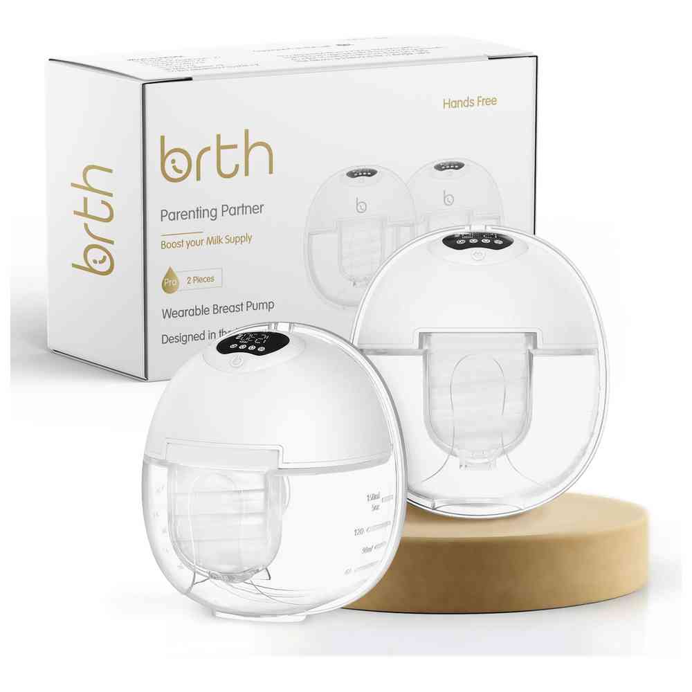 birth - Hands-Free Electric Double Breast Pump - White - 2 Pcs