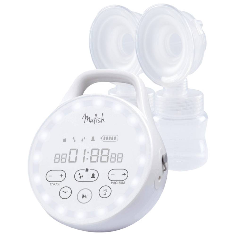 Malish - Elena Professional Rechargeable Double Hands-Free Breast Pump - White
