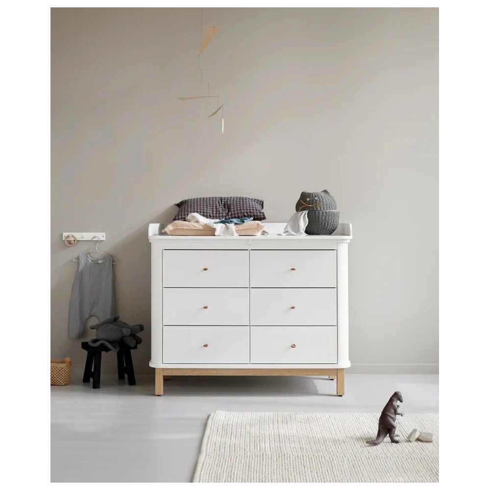 Oliver Furniture - 6 Drawers Dresser Wood Nursery Top Only - White