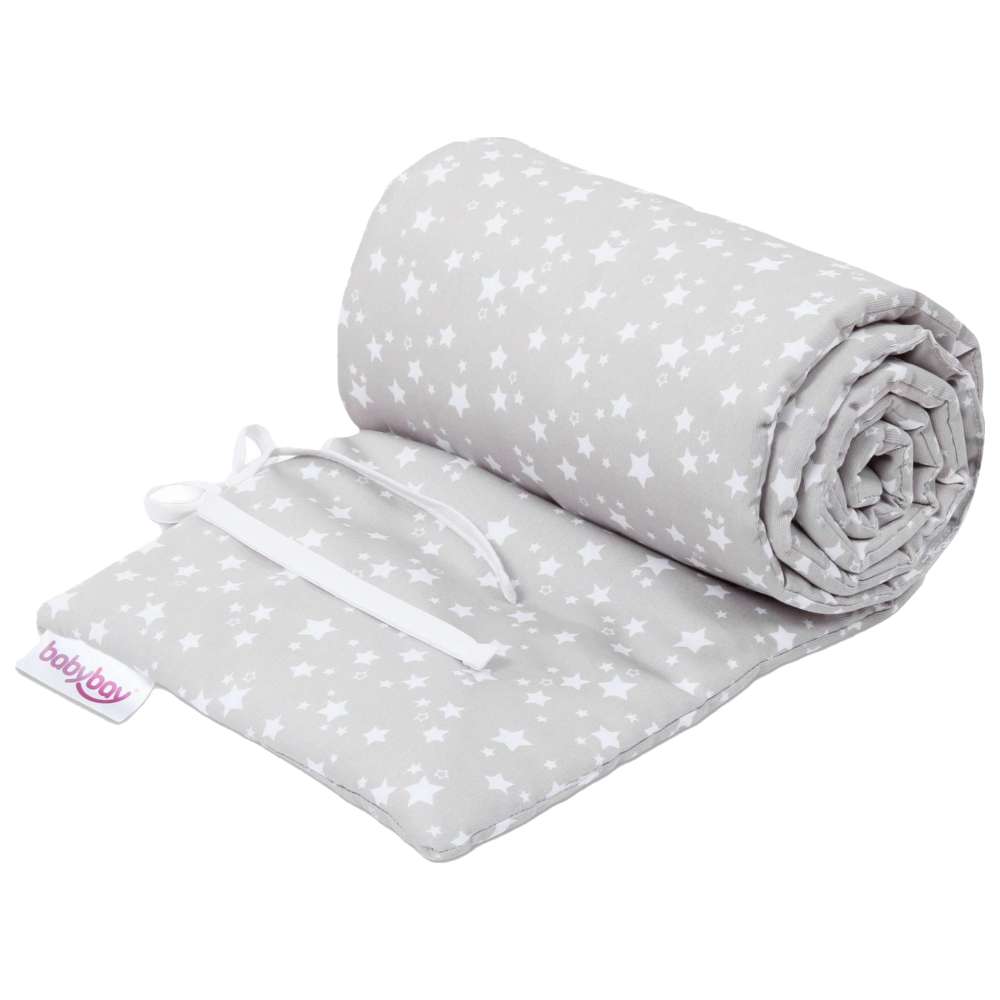 Babybay Pique Babynest - Perl Grey Stars White