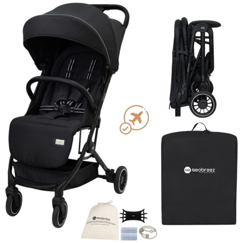 Neobreez - Litex Compact Cabin Stroller Travel Stroller - Black