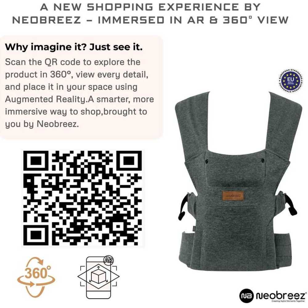 Neobreez - Zavii Convertible Baby Carrier, Newborn-Toddler - Grey