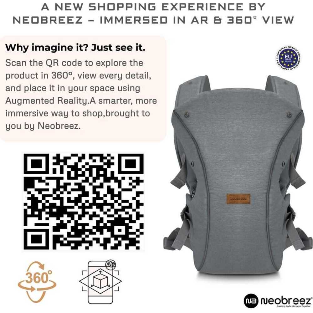 Neobreez - Atlix 3-In-1 Convertible Baby Carrier, Newborn-Toddler - Grey