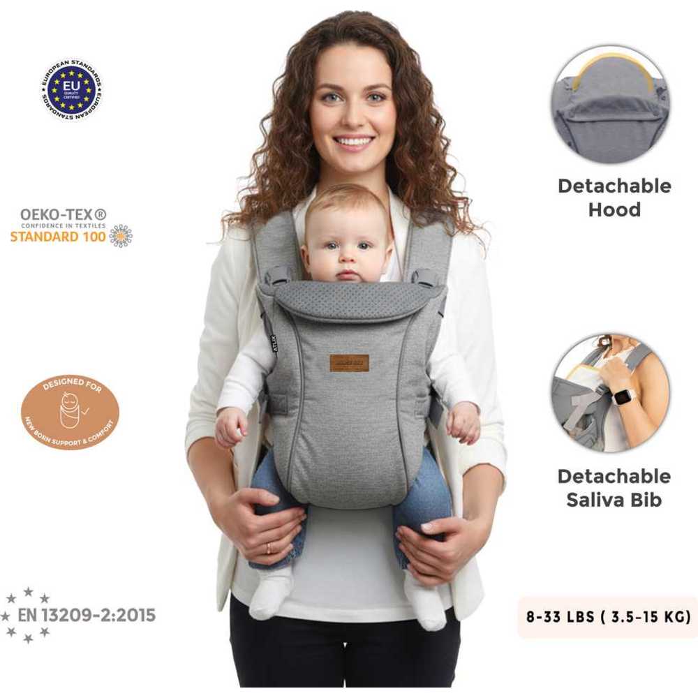 Neobreez - Atlix 3-In-1 Convertible Baby Carrier, Newborn-Toddler - Grey