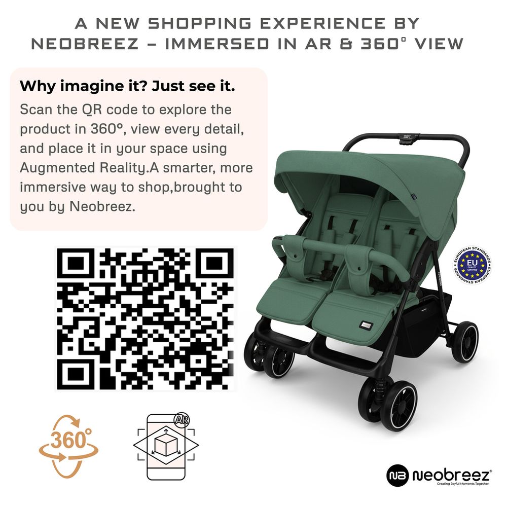 Neobreez - Duadx Double Stroller Twin Stroller - Green