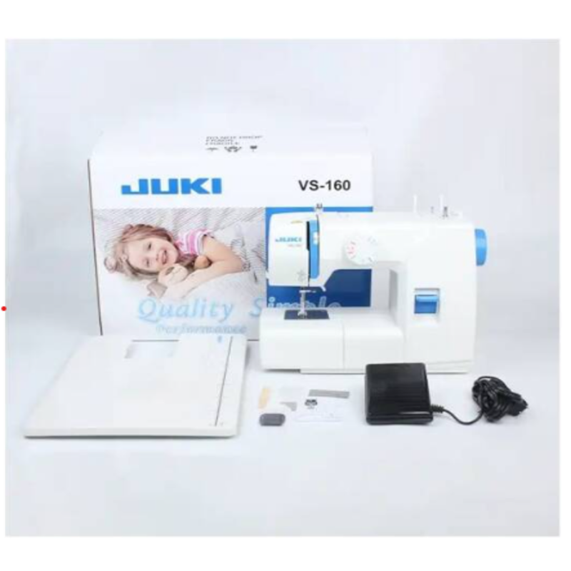 Juki Vs-160 Mechanical Sewing Machine Buttonhole - Adjustable Stitch White