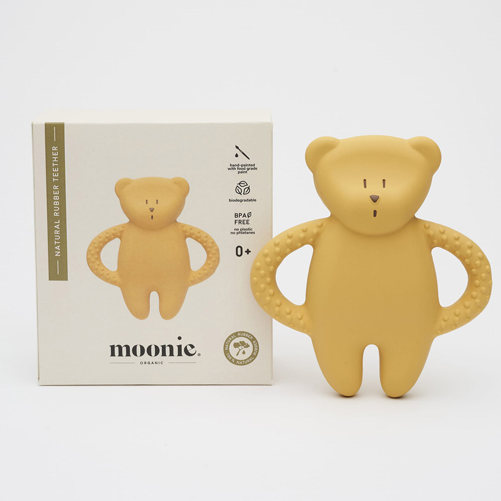 Moonie Natural Rubber Teether Bear