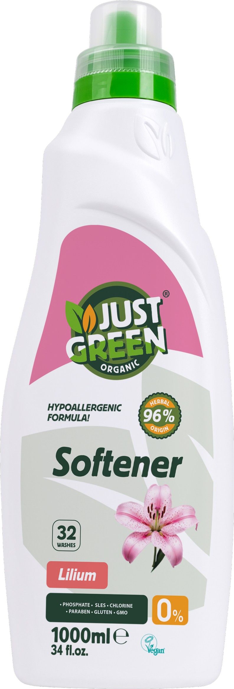 Just Green Organic - Fabric Softener - Lilium - 1000 ml