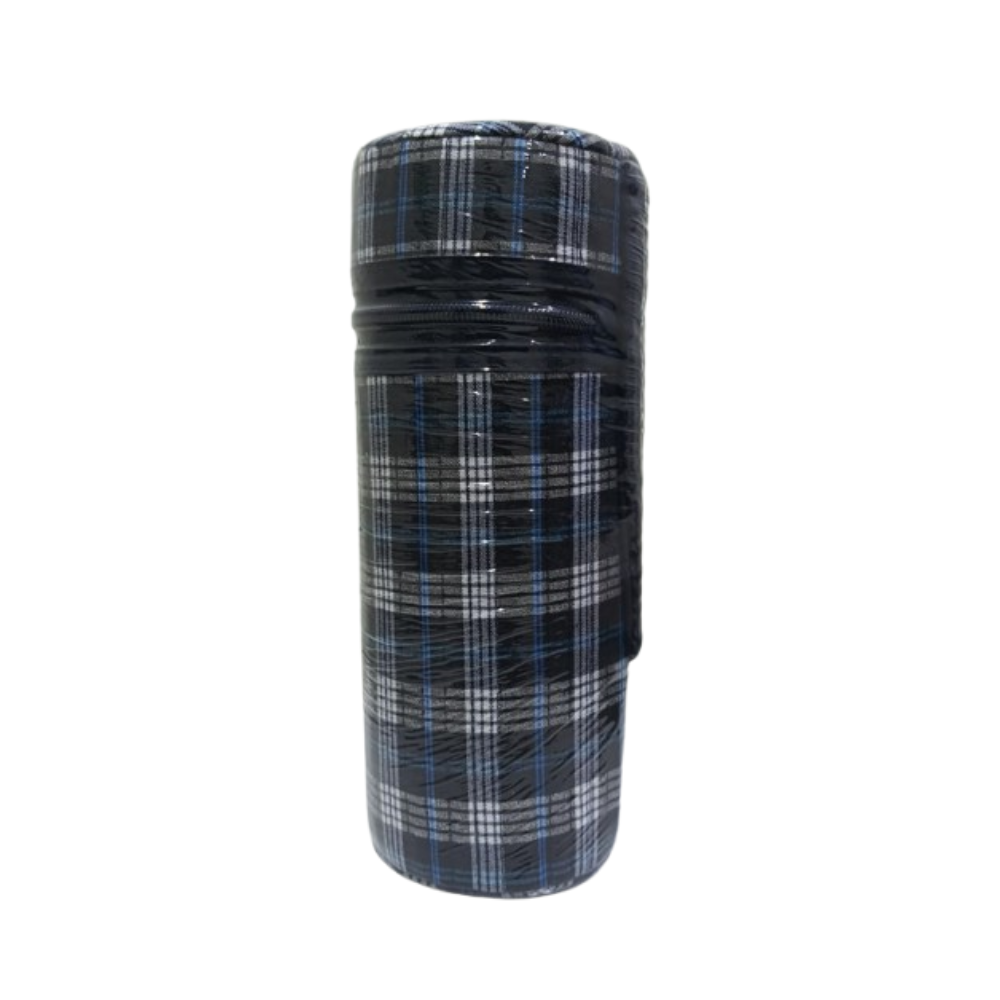 Cuddle & Cloud Checkered Thermal Baby Bottle Warmer - Blue/Black