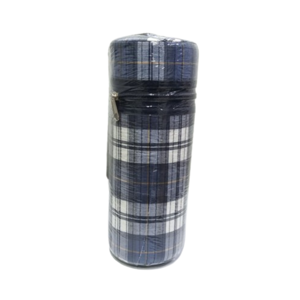 Cuddle & Cloud Checkered Thermal Baby Bottle Warmer - Blue/White