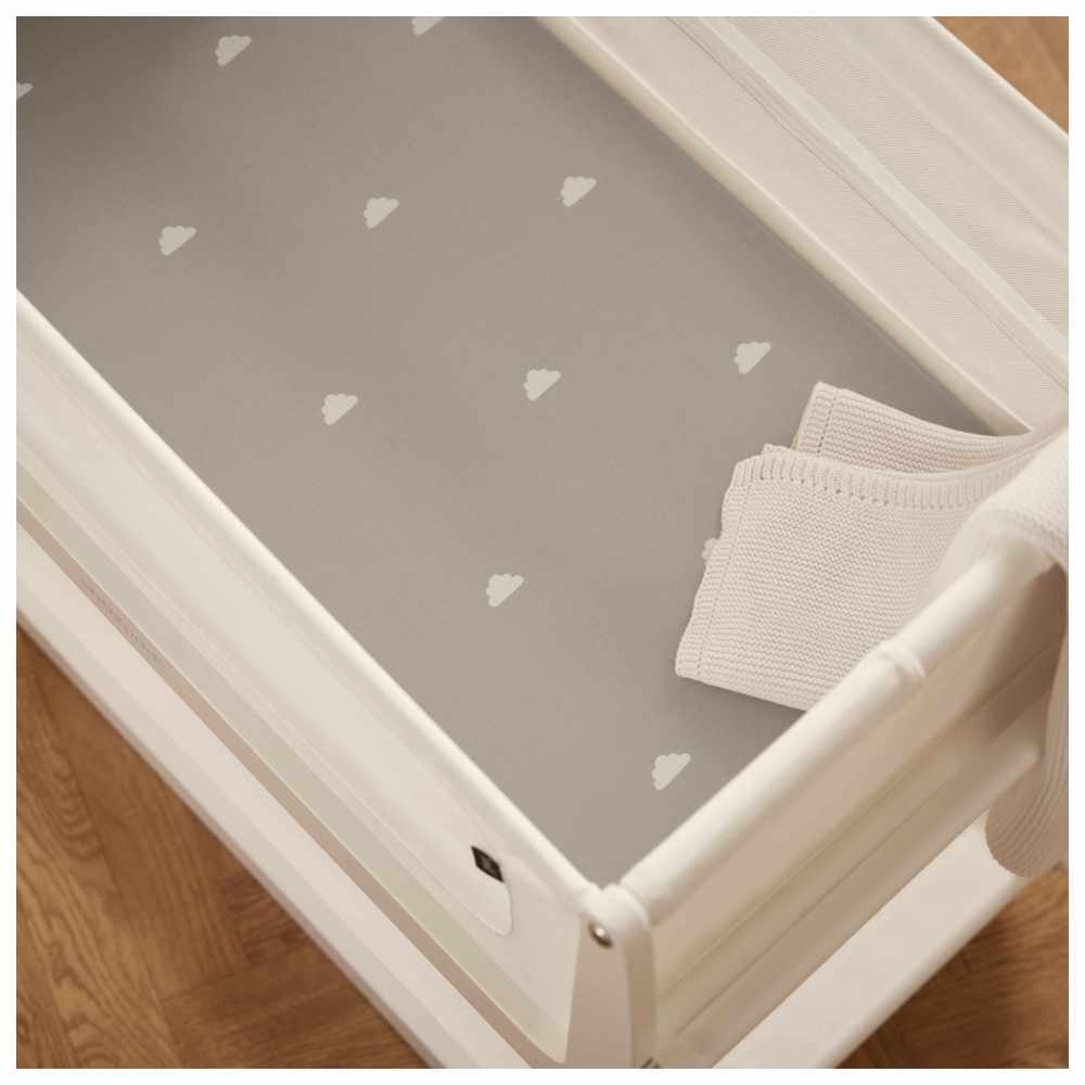 Snuz Crib Fitted Sheets - Grey/Cloud - Pack of 2