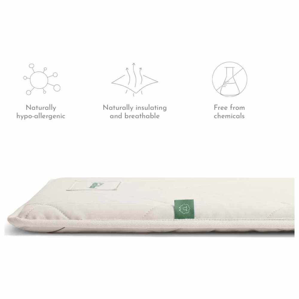 The Little Green Sheep Natural Crib Mattress For Snuz Pod 4 - Off-White - 40 x 75.5 cm
