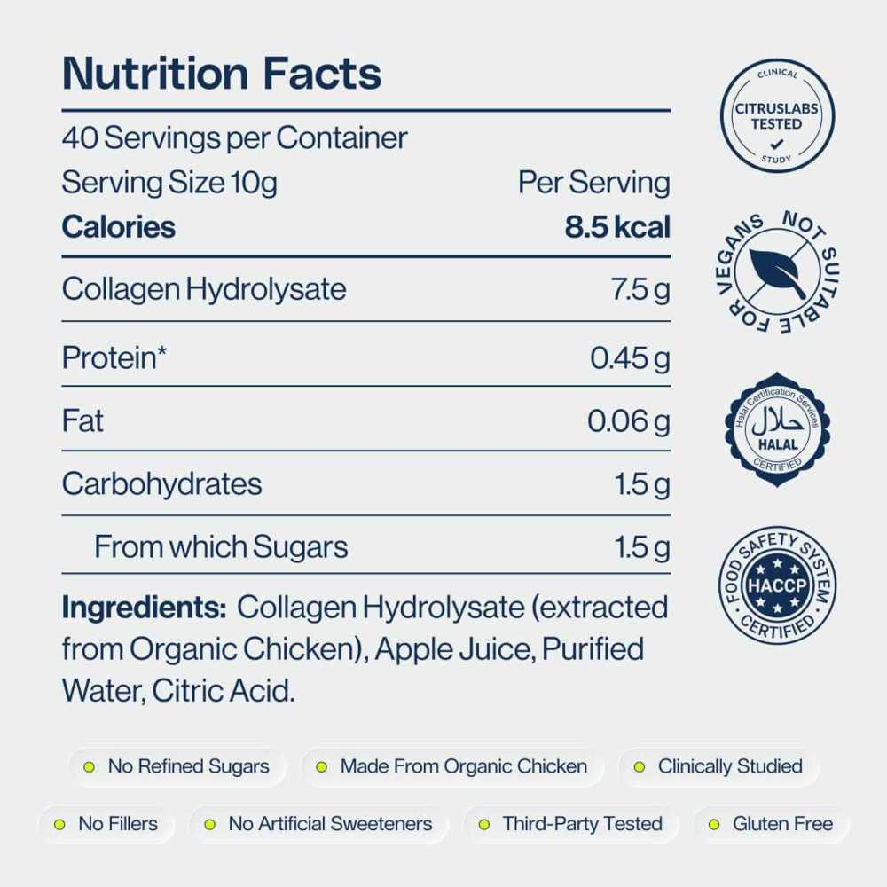 Health Nag - Bioactive Collagen Jelly - Green Apple - 400 gm