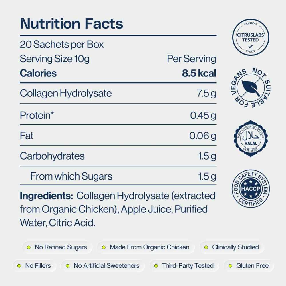 Health Nag - Bioactive Collagen Jelly On-the-go - Green Apple - 20 Sachets