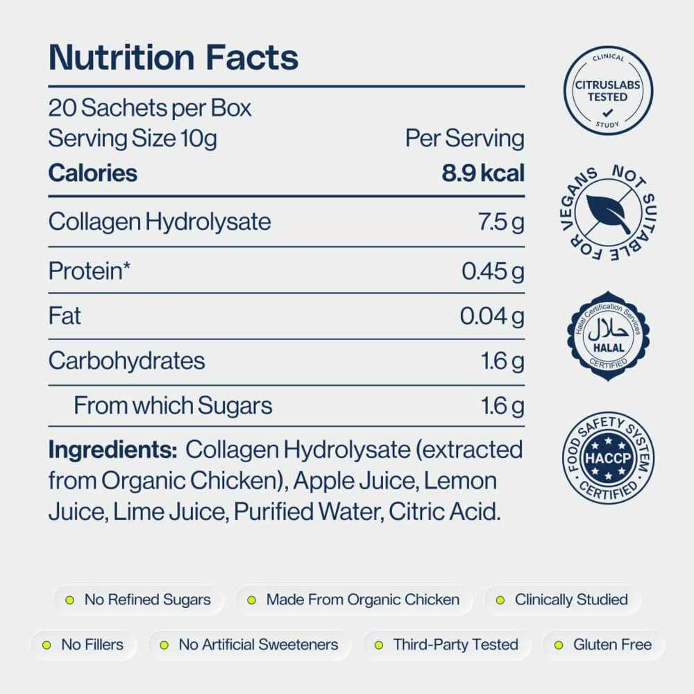 Health Nag - Bioactive Collagen Jelly On-the-go - Key Lime - 20 Sachets